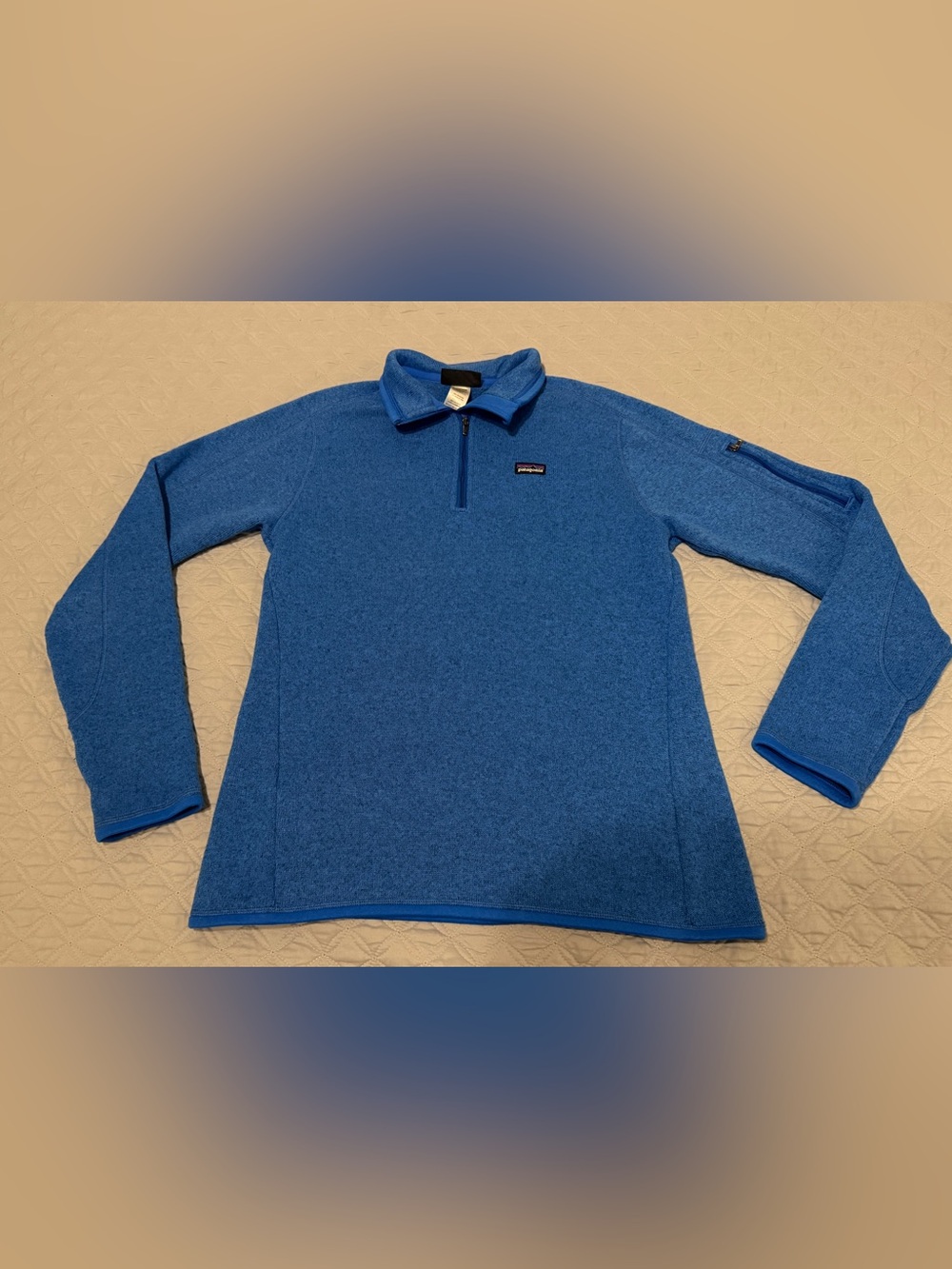 Patagonia 1/4 Zip Better Sweater Fleece Pullover Womens Large Electric Blue Hike